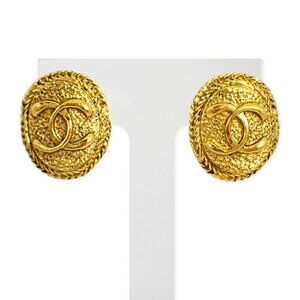 CHANEL Logo Earrings